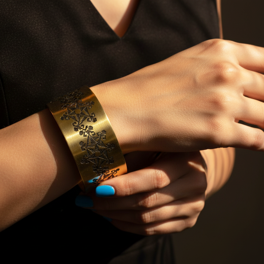 Eli Belinde Serisi – Pirinç Bilezik No.2